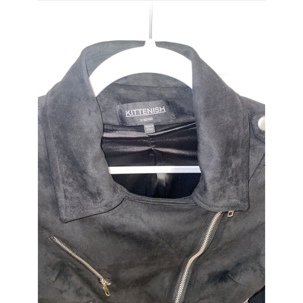 Kittenish Women’s Fashion Jacket Size X Small Black Party Going Out Streetwear - Picture 3 of 12